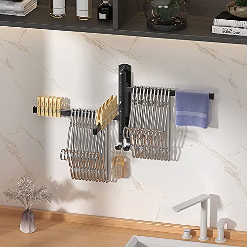 Porte-serviettes mural rotatif pour optimiser les petites salles de bain - 3