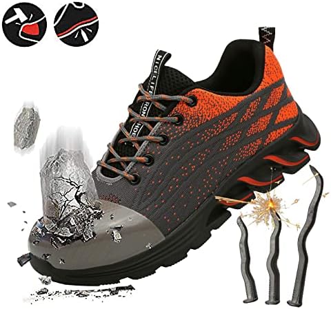 KEXUEJIA Steel Toe Shoes for Men Women Lightweight Industrial & Construction Work Shoes Slip Resistant Puncture Proof Safety Shoes - 1
