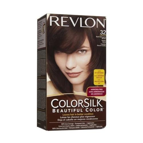 Revlon ColorSilk Beautiful Color Permanent Hair Color 32 Dark Mahogany Brown 1 EA - Buy Packs and Save (Pack of 3)
