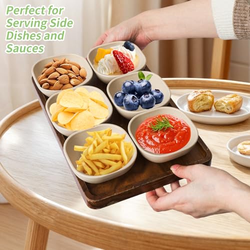 SHECIPIN 6 Pack Small Plastic Bowls 4.5 OZ Unbreakable Wheat Straw Dipping Bowls,plastic ramekins, Assorted Colors Dipping Sauce Cups, dip cups, Dessert, Ketchup - Image 6