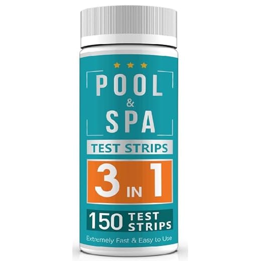 Hot tub test strips, Pool and Spa, 150, Pool and Spa test strips - 3 in 1, Pack of 150, Chlorine, PH, Total Alkalinity. Accurate 3 in 1 Pool Water Testing Kit