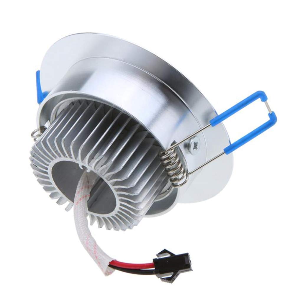 Lampa sufitowa LED do wbudowania w sufit, oświetlenie LED do zabudowy, zimna biel, okrągła, oprawa sufitowa LED, nowoczesne matowe wzornictwo, opakowanie 10 sztuk 5 W, 85-265 V [klasa energetyczna A +]