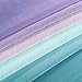 KOUFALL Curtains for Girls Bedroom,Mermaid Ombre Sheer Kids Curtains for Nursery Baby Room Decor 2 Panel Set,Light Purple Lavender and Teal Aqua,84 Inches Long