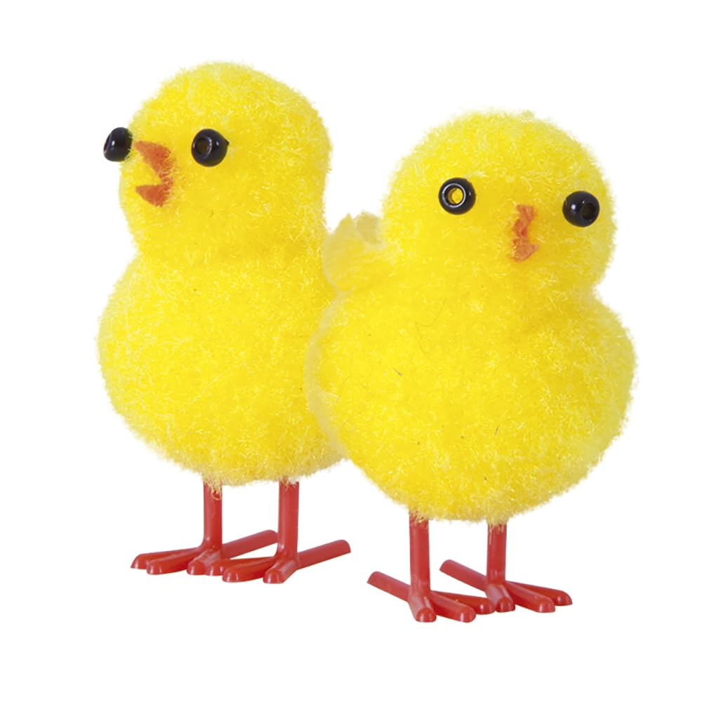 Rubies Pollo Amarillo Algodón Pascua, 4 centímetros, Paquete de 36 Unidades, Decoración Pascua, Figura Pollitos, La Mona