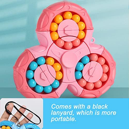 Magiczna fasola obrotowa kostka - kreatywna kostka na palec puzzle zabawka, ręczny spinner, edukacyjna zabawka dekompresyjna, magiczna kostka, gra, prezent dla dzieci w wieku 3 lat powyżej na Boże Narodzenie, urodziny, Nowy Rok