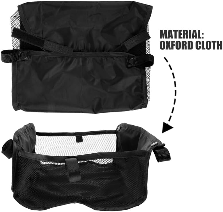 Abaodam 2pcs Large Capacity Stroller Storage Basket Mesh Organizer for Stroller and Pushchair Underseat Nappy and Storage Easy Installation and Multifunctional Use