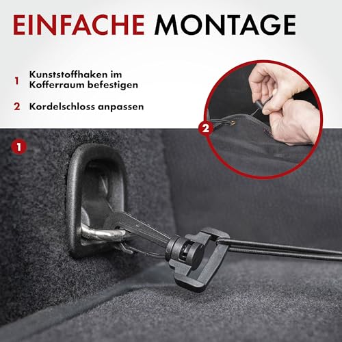 Walser Ladekantenschutz Matte, Universal Stoßstangenschutz Hund, Hund Kofferraum Schutz, Stoßstangen Kofferraummatte universal, Kofferraum Kantenschutz, Stossstangenschutzmatte Hund 80x64cm schwarz