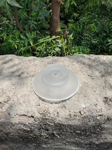 Image of Pure Source India Glass Soap Dish for Bathroom Or Kitchen, (3.25 Inch - 6 Pieces)