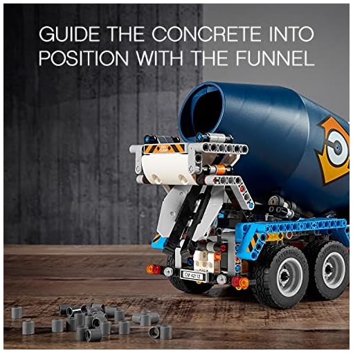LEGO Building Block Technic Multicolour Plastic Concrete Mixer Truck 42112 Building Set - Image 14
