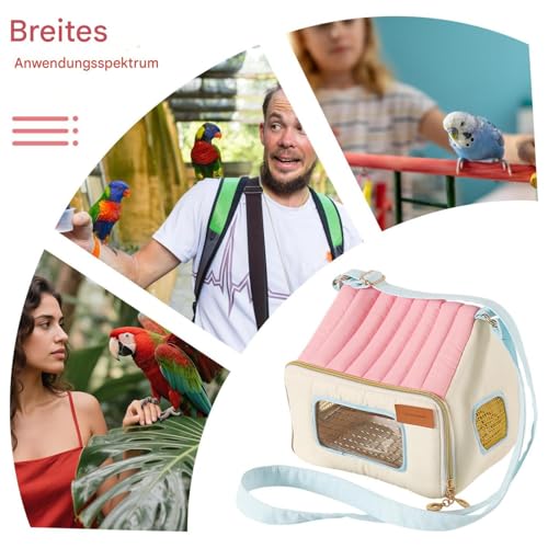 Vogelkaefig-Warmatmungsaktives-Zubehoer-Mit-Edelstahlschale-Und-Tragbar-Transportabler-Vogelkaefig-Fuer-Tiere-Tauben-Bueros-Ausfluege-Reisen-Fahrzeuge-Autos-Strassenreisen-Taeglich-Innen-Und-Aussen - sparfuchs24.io – Top Angebote, Tests & Preisvergleiche