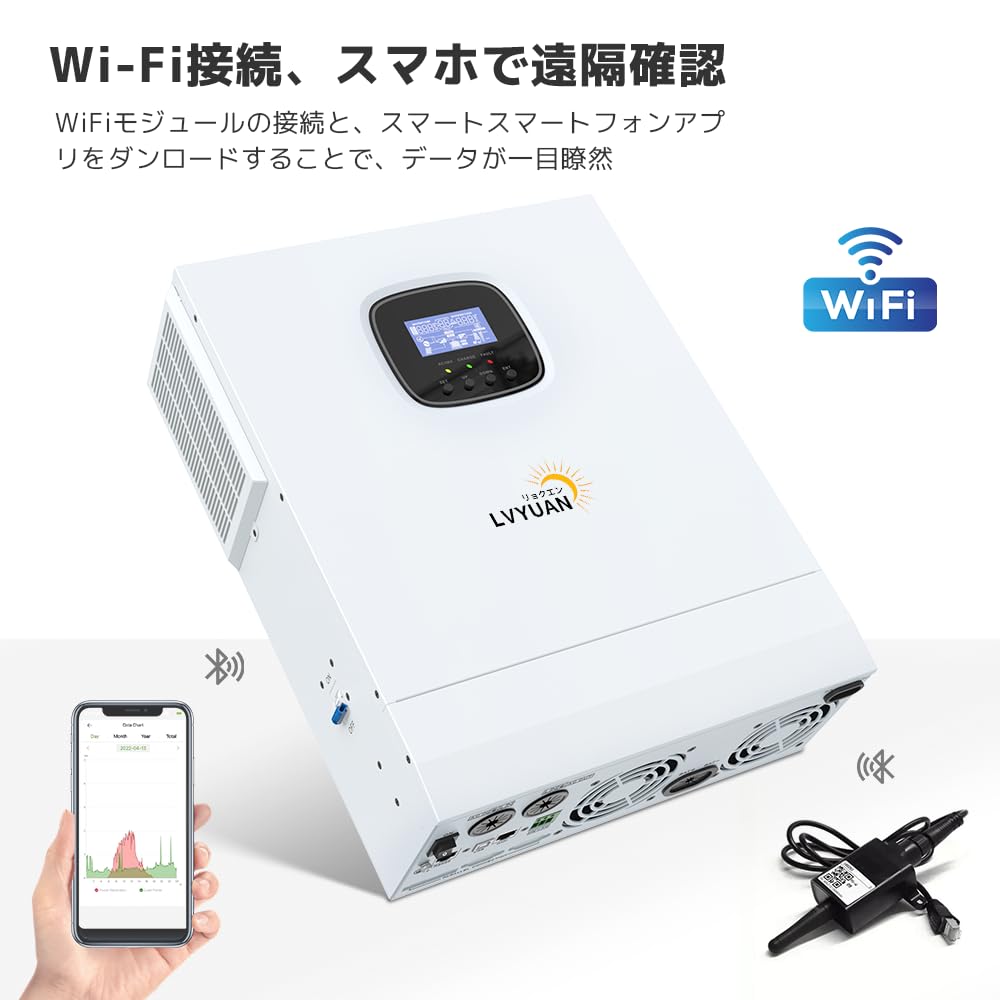 Amazon.co.jp: LVYUAN(リョクエン)5500W ハイブリッド インバーター Amazon.co.jp: LVYUAN(リョクエン)5500W ハイブリッド インバーター