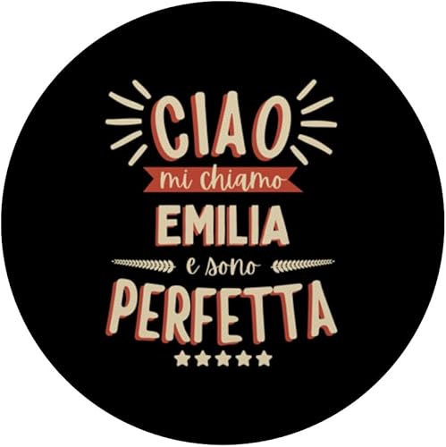 Miniatura 3 de Emilia Idea Regalo Personalizzata Amica Nome Divertente PopSockets Standard PopGrip