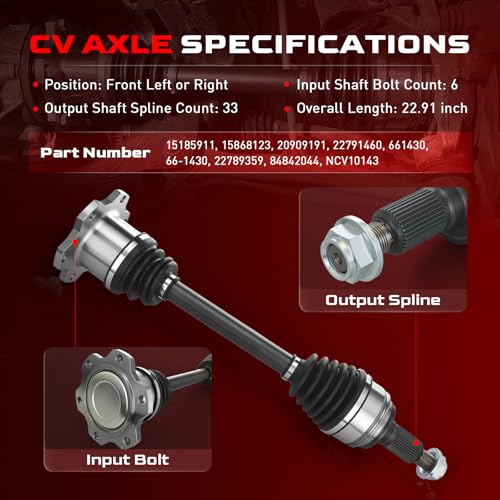 Betthand 661430 4WD Front CV Axle Fit for Chevy Silverado Sierra 1500 07-13 by Betthand - Used condition - Image 3