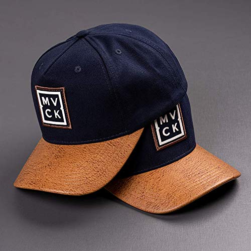 Boné Aba Curva Mvck Madrid Marinho Aba Couro Snapback