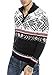 Produktbild Redbridge Strickpullover für Herren Norweger Pullover Stehkragen Reißverschluss Navyblau XL