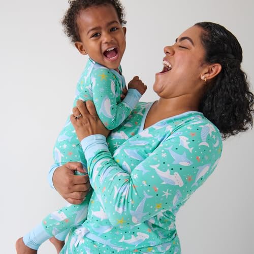 Image of Little Sleepies Womens Pajama Top, Viscose from Bamboo, Henley Button Up Nursing PJs, Family Matching Pajamas for Women Set