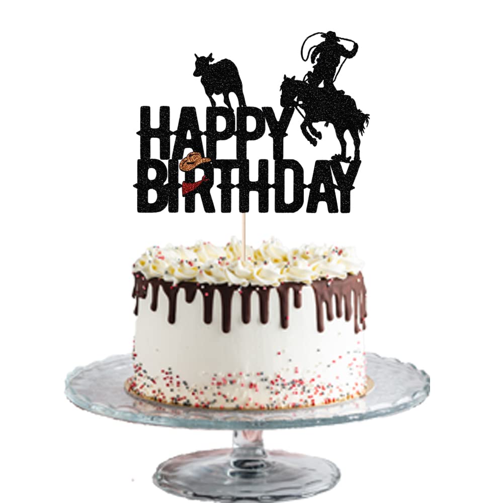 Buy Cowboy Happy Birthday Cake Topper shiny cowboy happy birthday cake ...