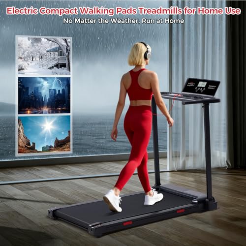 Image of MCRG Walking Pad with Incline, Portable Treadmills with Handle Bar for Home