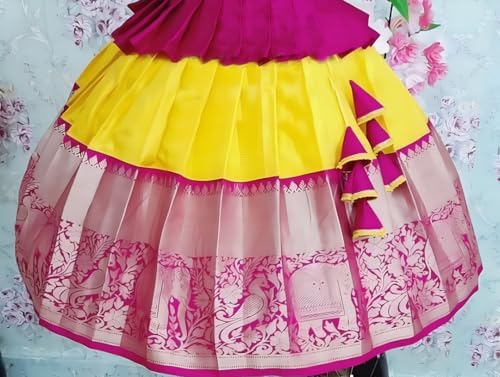 Image of Silk Solid Casual Wear Lehenga Choli for Girls