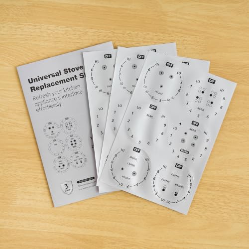 Image of 3-Pack 6 dials 4 ring Stove top knob stickers Replacement markings,(52mm inner diameter)
