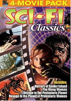 DVD Sci-Fi Classics 4-Movie Pack (Horrors of Spider Island; The Wasp Woman; Voyage to the Prehistoric Planet; Voyage to the Planet of Prehistoric Women) [DVD] Book
