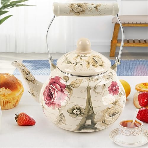 Théière florale moderne 1,5 L bouilloire classique design cuisine