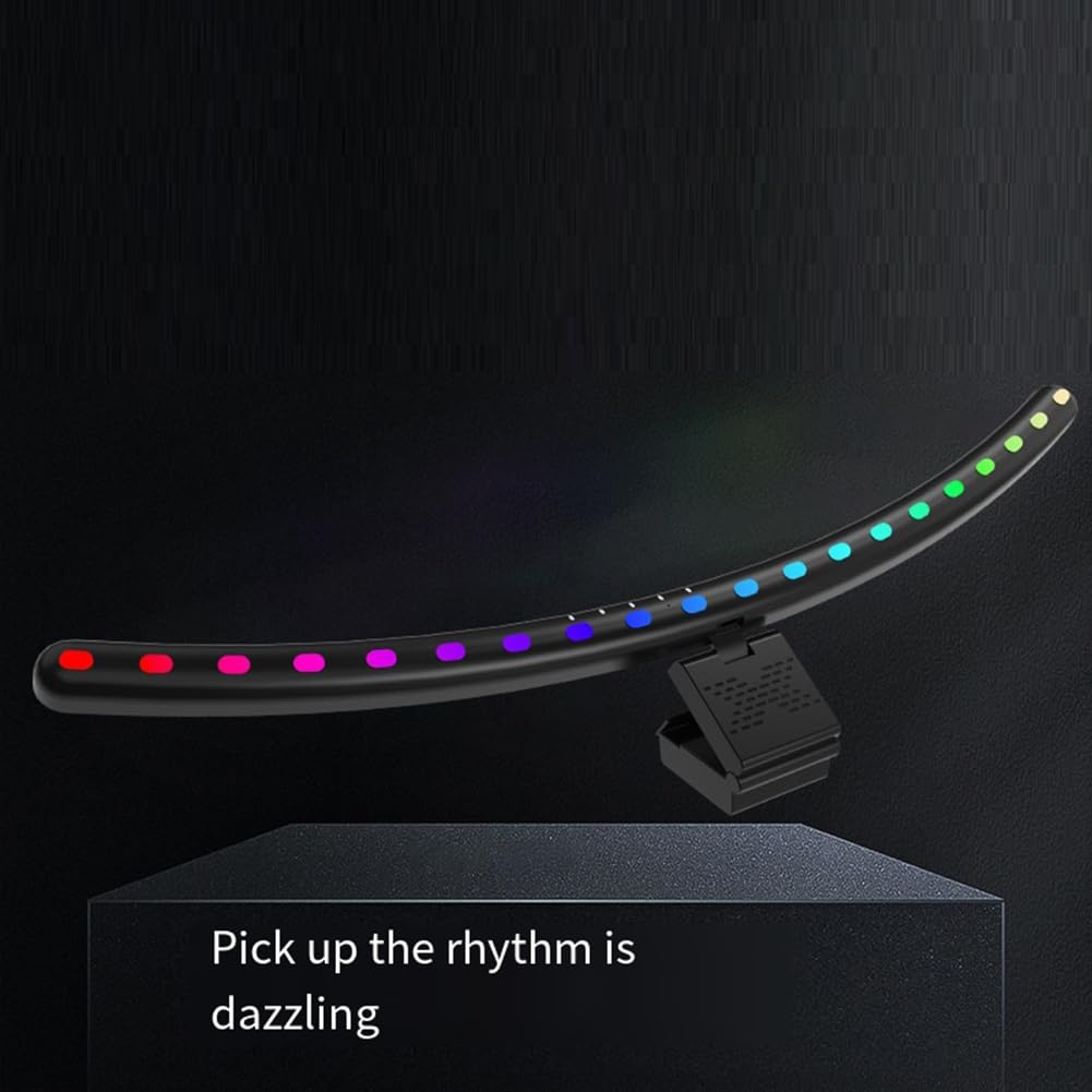 Lampe LED Colorée pour Écran Fixation USB-C - RVB Réglable Bureau