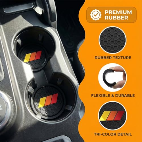 Bittwee Portavasos para Auto 2pcs Tri-Color PVC miniatura 3