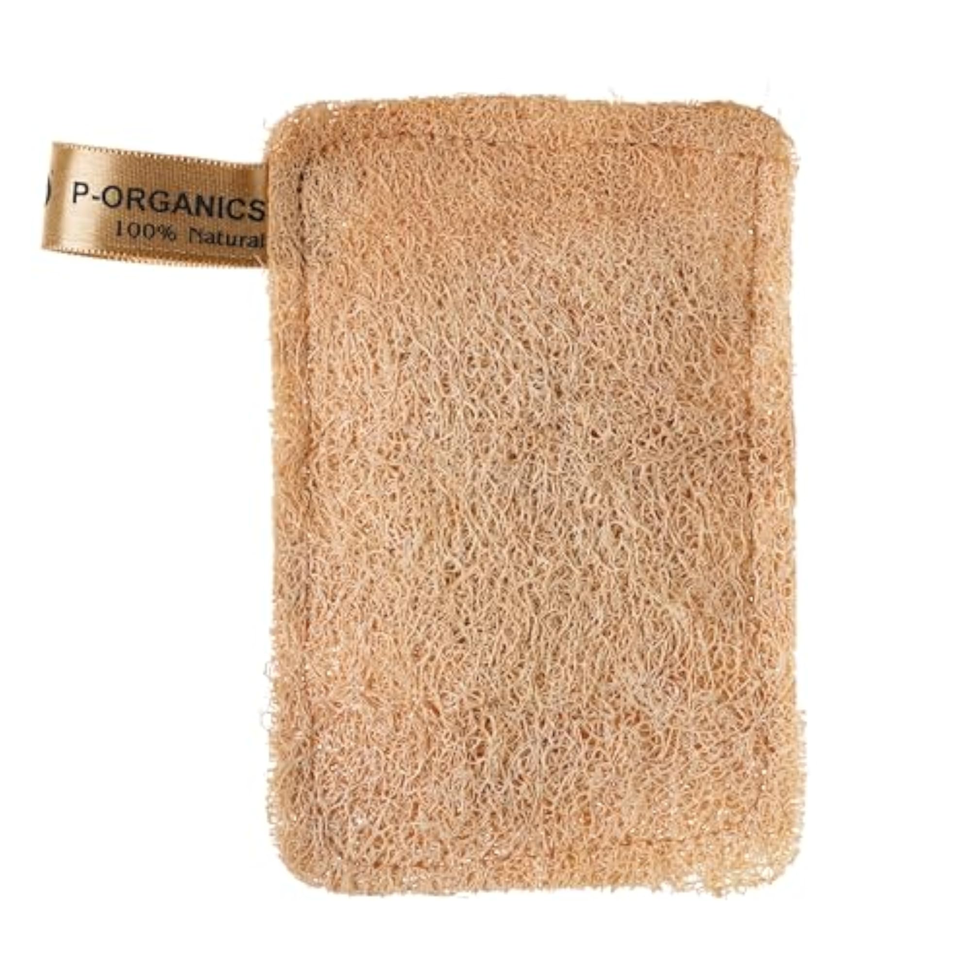 P Organics Natural Bath Loofah Pack of 3, Plant-Based Scrubber