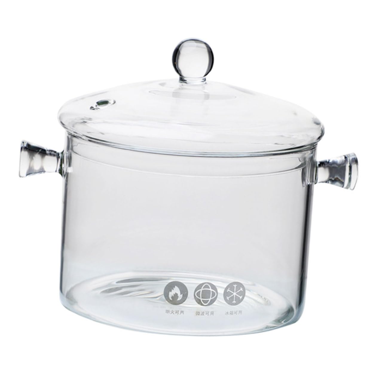 VANZACK 1500ml Glas Schüssel mit Deckel Hitzebeständig Klarsichtiger Glasbehälter Mikrowellengeeignet für Salat und Aufbewahrung in Küche