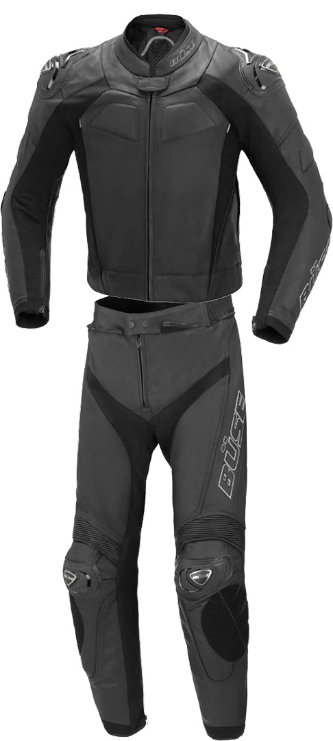Büse Assen 2-Teiler Motorrad Lederkombi, schwarz, 54