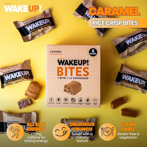 Image of WAKE UP! Caramel Caffeinated Bites, 1.5 Espressos, 2 Pack (16 Bites)