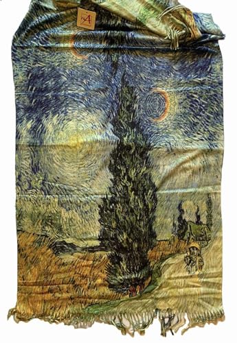 Châle pashmina Van Gogh contre le froid de mi-saison
