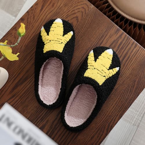 Image of LNERIP Slippers Winter Womens Mens Fluffy Plush Slippers Animals Cute Cartoon House Slippers Cuddly Warm Shoes Indoor Outdoor Girls Women