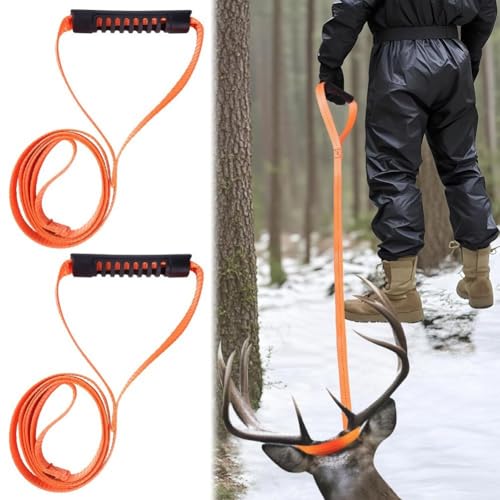 Strapazierfähiges Jagdgeschirr mit Nylonseil, Schaumstoffgriff, reflektierende Streifen für Sichtbarkeit und Edelstahl-Hardware für sicheres Ziehen von Spielen (2,5 cm)