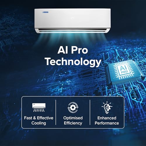 Image of Blue Star 2 Ton 3 Star, New Star Rated, Inverter Split AC (Copper,4-Way Swing, DigiQ Hepta Sensor, Blue Fins,Turbo Cool, Self Clean Technology (IA322DXU, White)