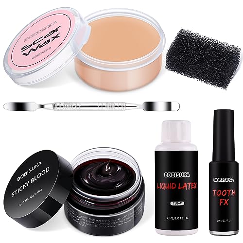 BOBISUKA 6 Piece Halloween SFX Special Effects Makeup Kit -