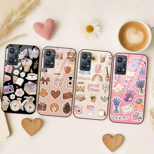 Image of COLORflow Back Cover Compatible with Realme GT Neo 2 5G | Pastel Dreams Collection Customized | Shockproof TPU Bumper with Camera Protection Back Cover Compatible with Realme GT Neo 2 5G