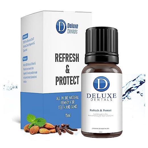 Deluxe Dentals Refresh & Protect - Tratamiento de Encías Inflamadas Sangrantes Sensibles y Mal Aliento - Enjuague Bucal para Alivio del Dolor de Acción Rápida - Limpieza de Dientes 100% Natural 15 ml
