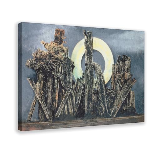 Impression sur toile Max Ernst grande forêt cubisme réalisme déco murale bureau 40x61cm
