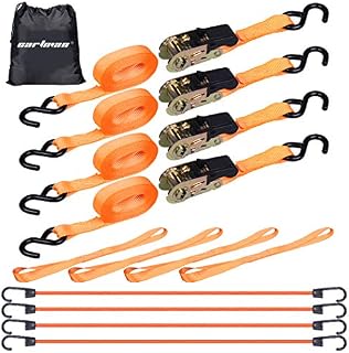 CARTMAN 1" x 15' Ratchet Tie Down up to 1500lbs 4pk in Carry