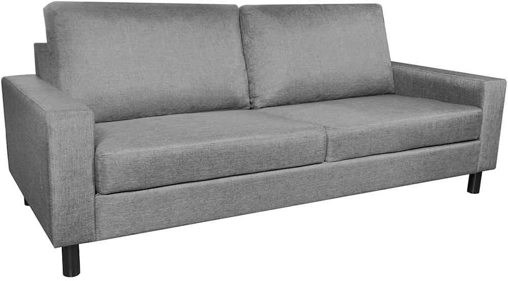 vidaXL Sofa Gray 87 x 200 x 81 cm Fabric, Cozy Living Room, Modern Sofa, Stylish Couch, Chic Lounge, Versatile Seating for Family Fun