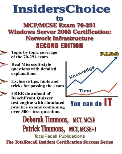 InsidersChoice to MCP/MCSE Exam 70-291 Windows Server 2003 Certification: Managing and Maintaining a Microsoft Windows Server 2003 Environment (Second Edition)