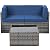 U-MAX 3 Pieces Outdoor Patio Furniture Set, PE Rattan Wicker Sofa Set with Coffee Table, Outdoor Sectional Furniture Chair Set with Cushions (2 Corner Chairs&Coffee Table)