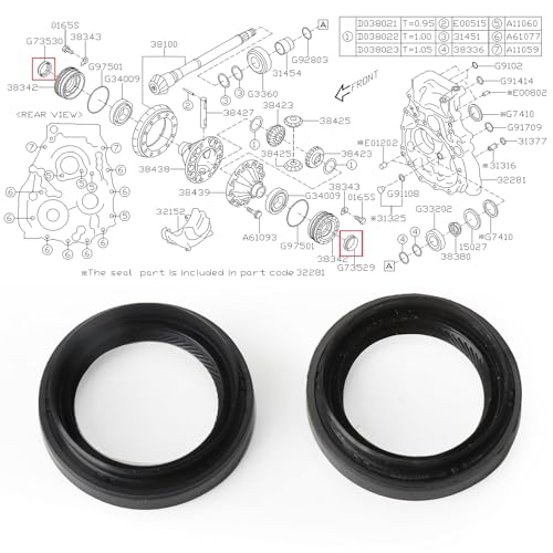 806735300 Front Right Automatic Transmission Output Shaft Seal & 806735290 Front Left Drive Axle Output Seal Fits for Subaru Forester Impreza WRX Tribeca Crosstrek Tribeca - Thumbnail 4
