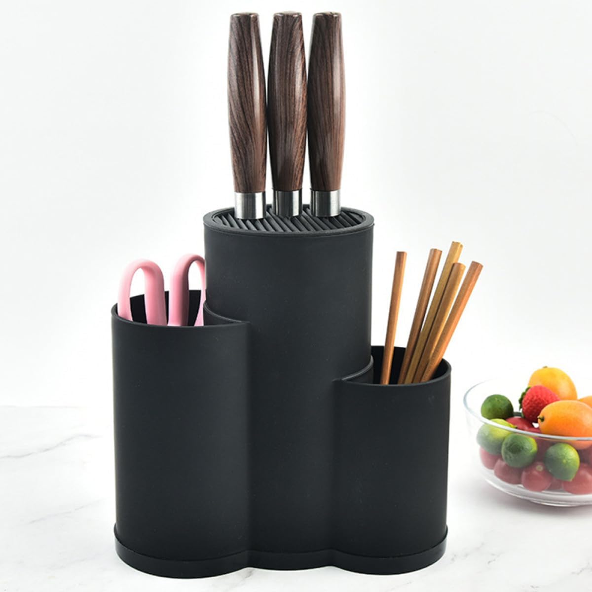 VILLCASE Household Cutter Rack Kitchen Knife Holder Plastic Draining Storage Rack Multifunctional Kitchen Cutter Organizer