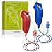 suily - 2 controller di ricambio per Wii Nunchuck per videogiochi della seconda guerra mondiale (rosso+blu)