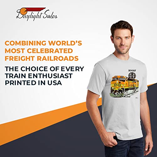 Daylight Sales Bnsf Heritage Ii Authentic Railroad T-Shirt Tee Shirt [20025] (Youth, 6-8 Years, Grey) #TOP2