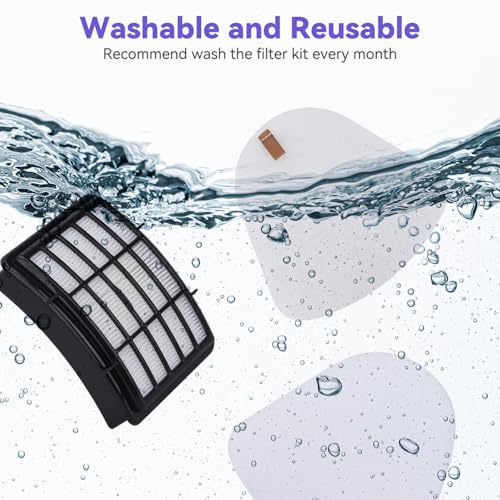 Image of Vacuum Filters Replacement for Shark Navigator Lift-Away Vacuum NV350,NV351,NV352,NV355,NV360,NV370, UV440,UV490,UV540, CU512,CU510, CU512, CU500, CU520 - Replacement XFF350 XHF350
