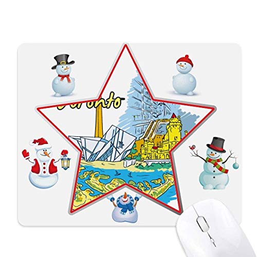 Tapis de souris famille bonhomme de neige idée cadeau Noël Canada